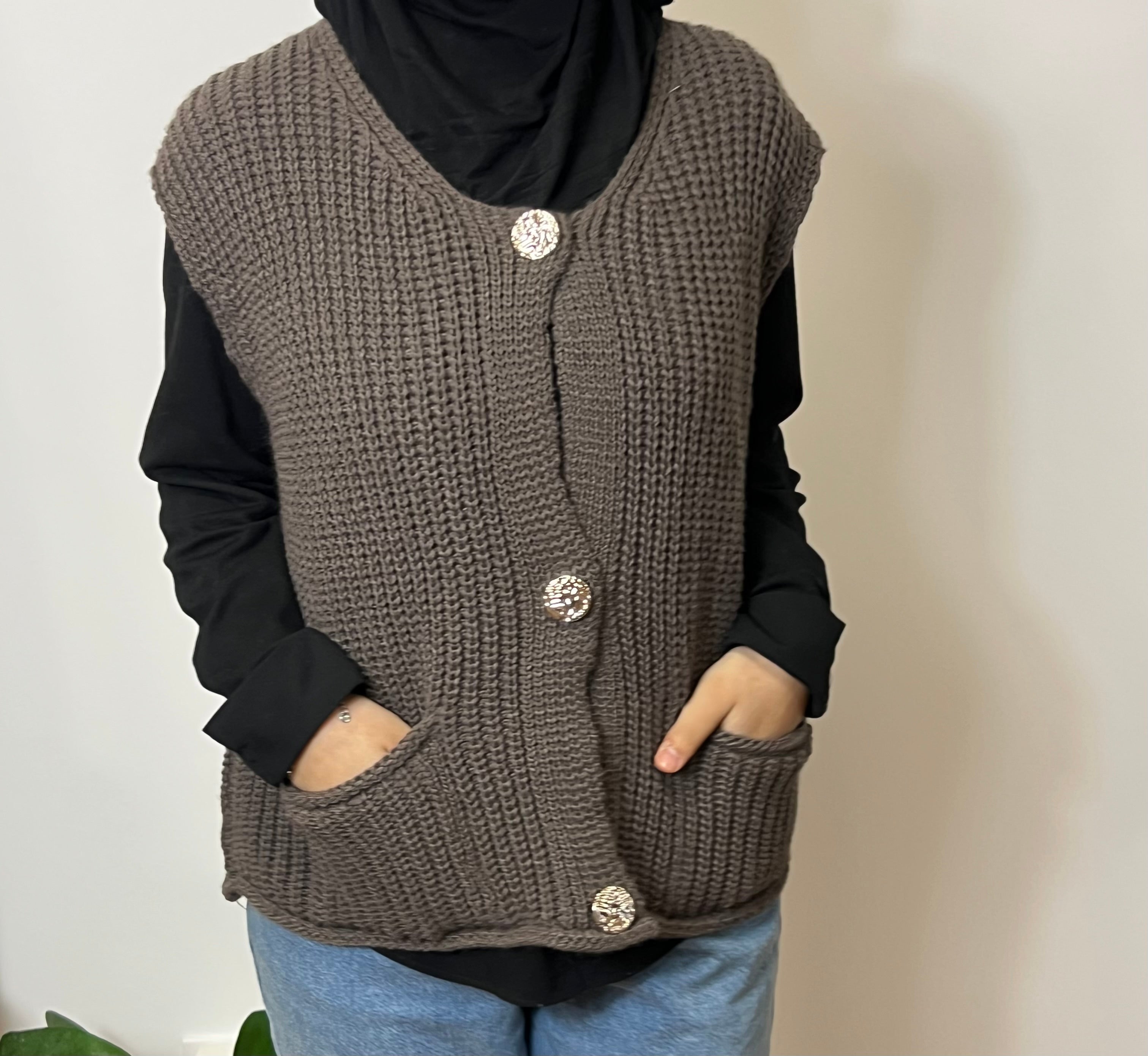 GILET MAILLE SANS MANCHES