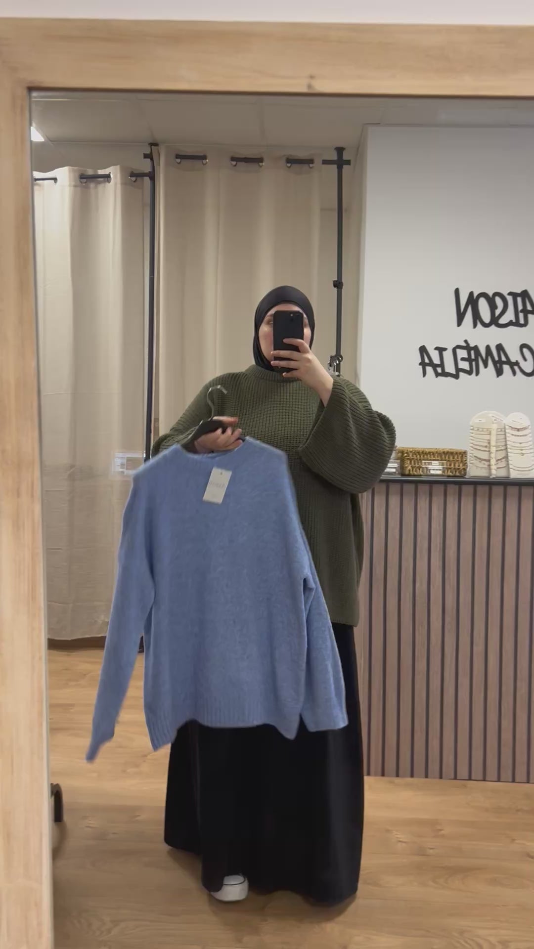 Pull effet laine court