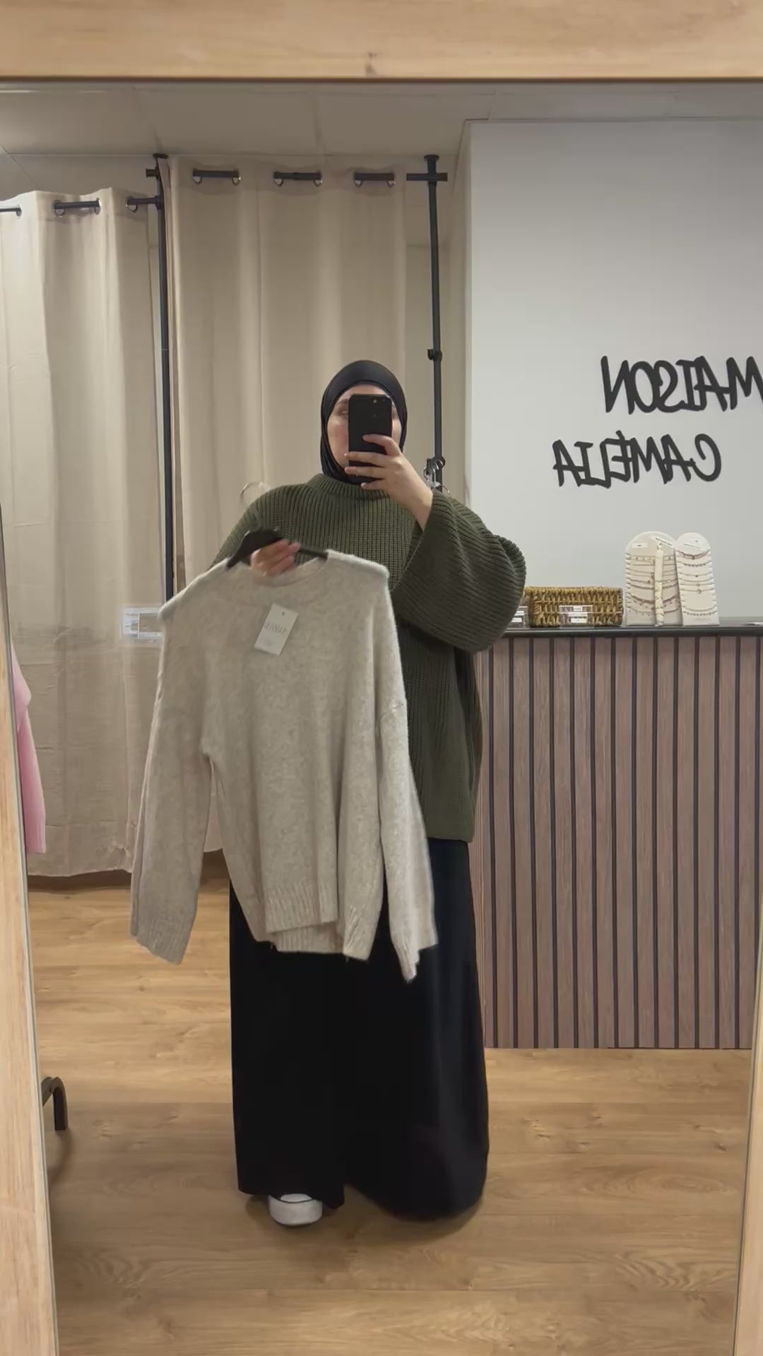 Pull effet laine court